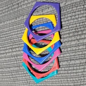 1980's Multi Color Plastic Bracelet's